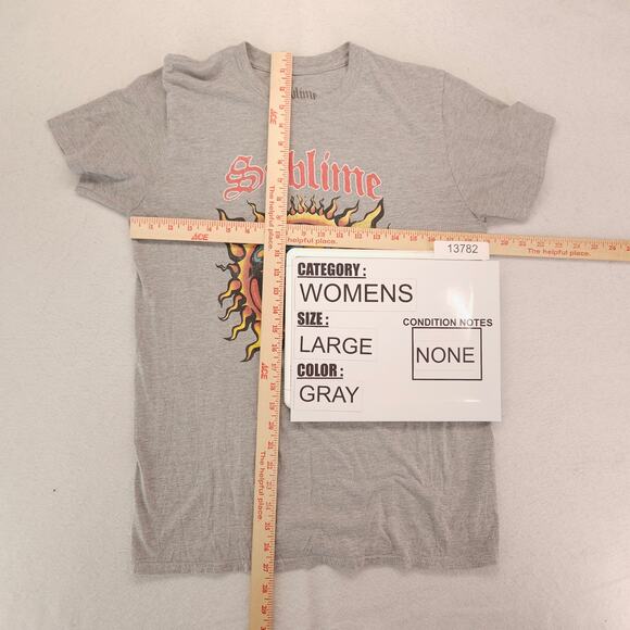 Sublime Casual Graphic Crew Neck Short Sleeve T Shirt Womens Size Large L Gray - Picture 5 of 9